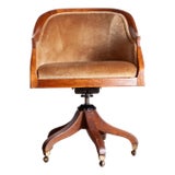 Attributed to Rose Tarlow Melrose House Desk Chair in Mohair For Sale
