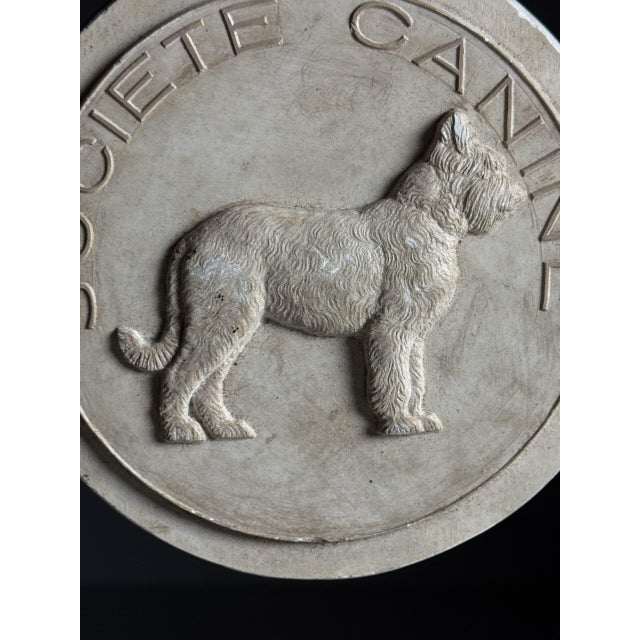 Plaster Plaque of Societe Canine For Sale - Image 6 of 10