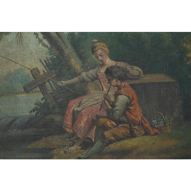 Late 19th Century Louis XV Painted Wooden Trumeau Mirror For Sale - Image 9 of 15