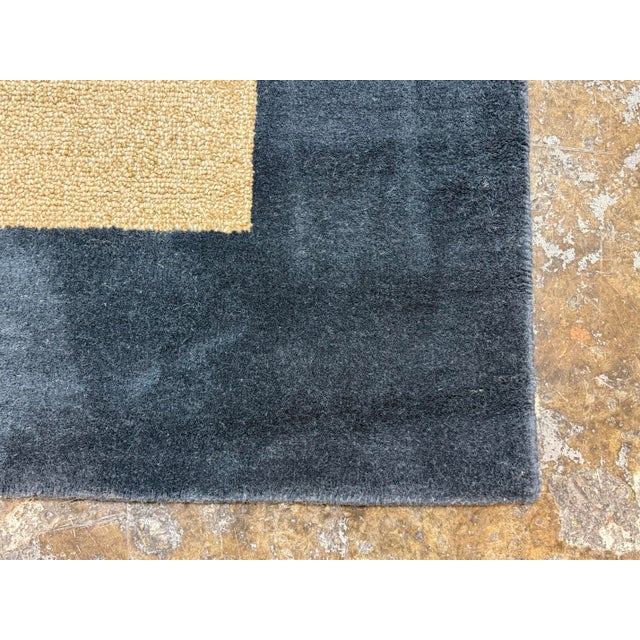 Pottery Barn 7ft11in × 10ft Pottery Barn Teen Classic Wool Border Area Rug For Sale - Image 4 of 12