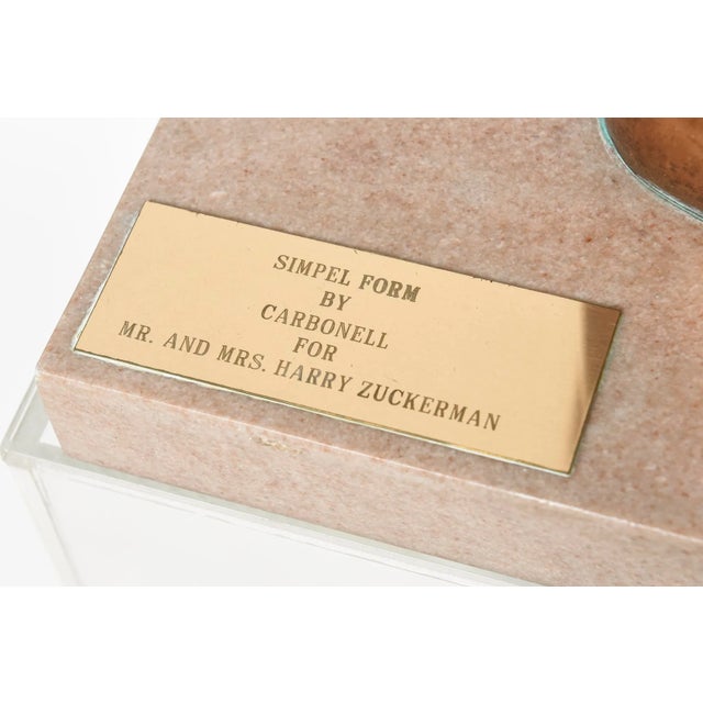 1970s Manuel Carbonell Limited Edition Abstract Figurative Bronze Sculpture For Sale - Image 10 of 11