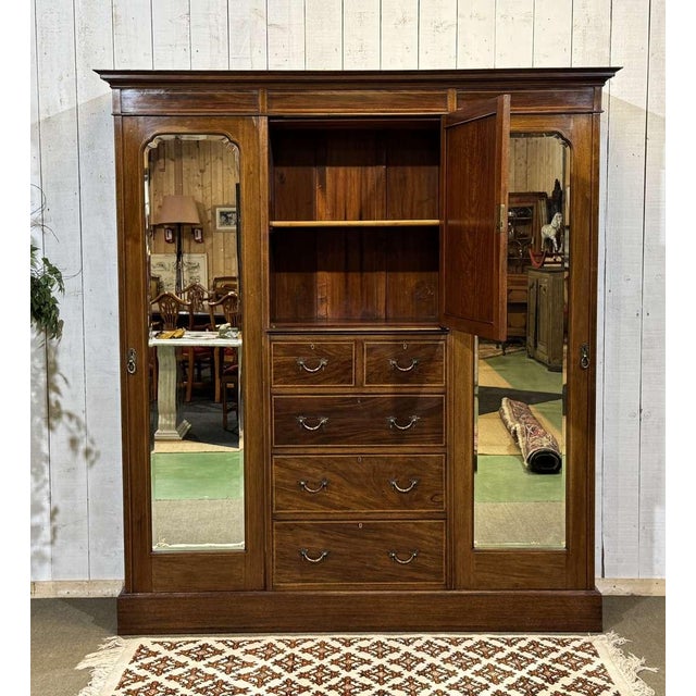 19th Century English Mahogany Wardrobe For Sale - Image 18 of 18