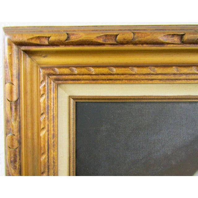 1970s 1970s M. King Oil Painting Portrait of a Sea Captain Smoking a Pipe Signed and Framed For Sale - Image 5 of 9