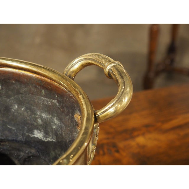 Circa 1900 Polished French Brass Folk Art Wine Cooler or Jardiniere For Sale In Dallas - Image 6 of 18