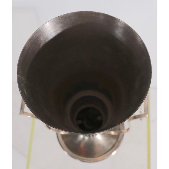 Metal Silver Plate Urn Form Vase by Tommi Parzinger For Sale - Image 7 of 8