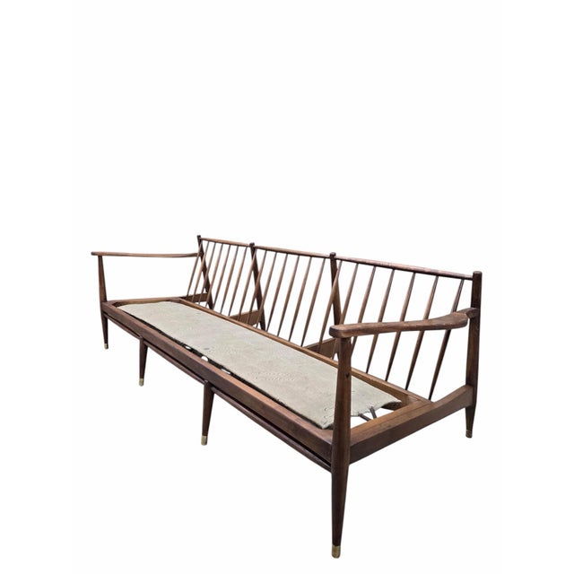 Mid 20th Century Danish Modern Sofa Attributed to Ib Kofod-Larsen Newly Reupholstered For Sale - Image 11 of 12
