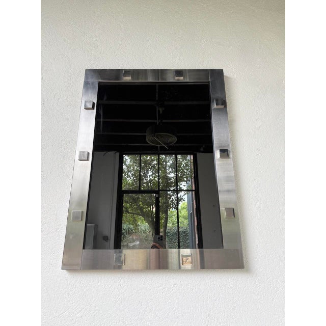 Vintage Chrome Mirror, 1970s For Sale - Image 11 of 18