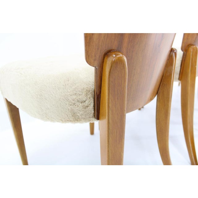 Brown Vintage H-214 Dining Chairs by Jindrich Halabala for Up Závody, 1950s, Set of 4 For Sale - Image 8 of 18