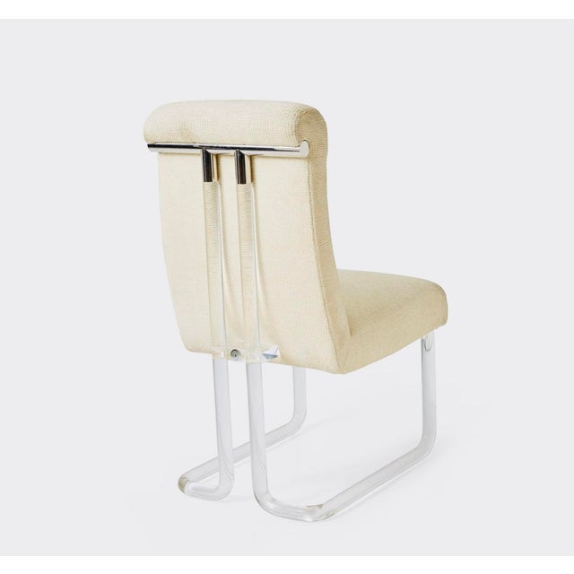 Rare model of the Tatyana Side chair designed by Vladimir Kagan in 1970 as a prototype featuring bent acrylic, chrome...