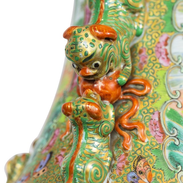 Canton Famille Rose Large Baluster Vase, Qing Dynasty, Ca. 1840 For Sale - Image 10 of 13