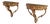 Italian Drop-Shaped Gilded Wood Wall Console Tables, Set of 2 For Sale