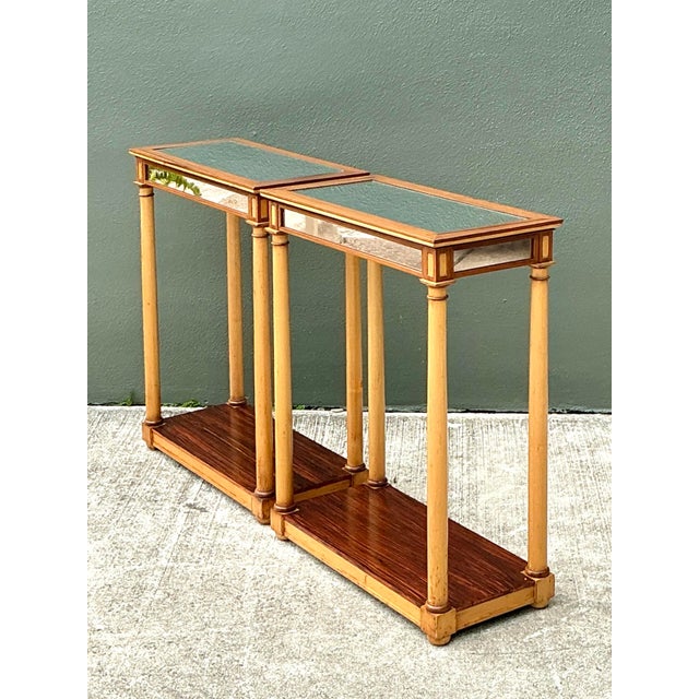 Vintage Inset Mirror Aide Tables - A Pair For Sale - Image 12 of 12