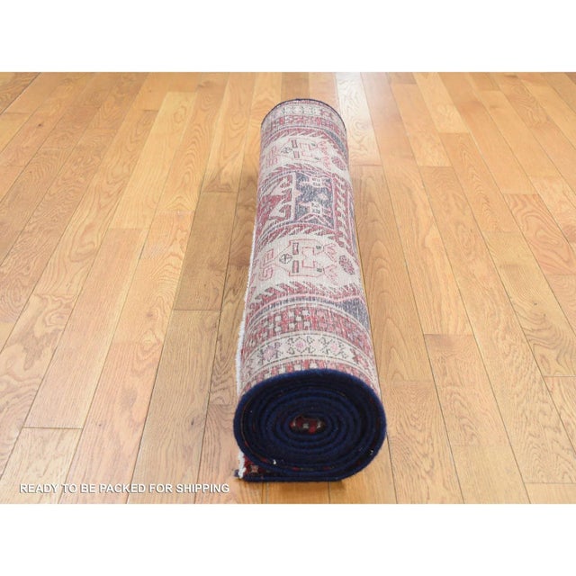 Textile 1960s Blue Vintage Oriental Rug For Sale - Image 7 of 9