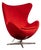 Vintage After-Arne Jacobsen “Egg” Chair in Red Upholstery For Sale