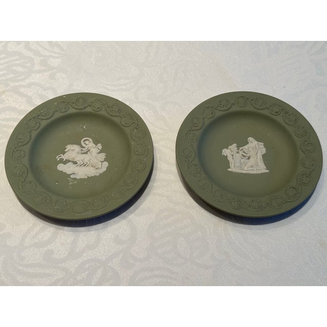 This pair of vintage Wedgewood Jasperware trinket dishes are a rare find. They are from the 1950s and are being offered by...