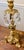 Ornate Gold Candle Holders With Crystal Prisms For Sale - Image 6 of 12