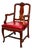 Beautiful English Antique Carved Wood Walnut Desk Arm Chair Leather Seat For Sale
