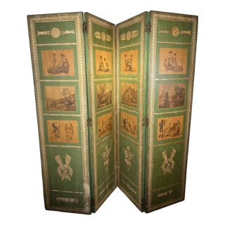 Directoire Arte Povera Style Screen in the style of Carle Vernet For Sale