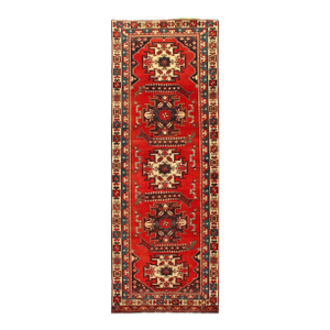 Rust Persian Hand Knotted Antique Heriz Runner