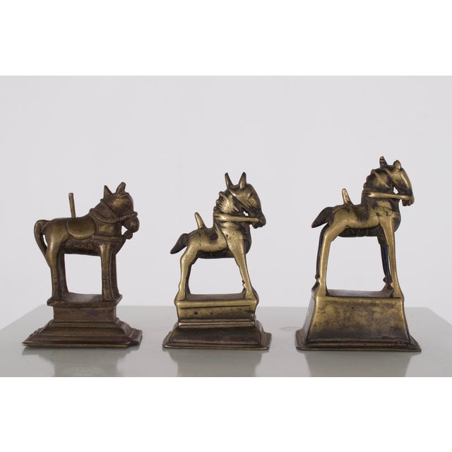 18th Century Bronze Statues of Knights, West India, Set of 3 For Sale - Image 6 of 7