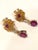 Bochic "Orient" Ruby, Yellow Sapphire Earrings Set 18K Gold & Silver For Sale - Image 4 of 18