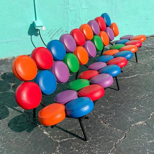 Vintage Mid-Century Modern Marshmallow Sofa After Irving Harper for Herman Miller For Sale In West Palm - Image 6 of 12