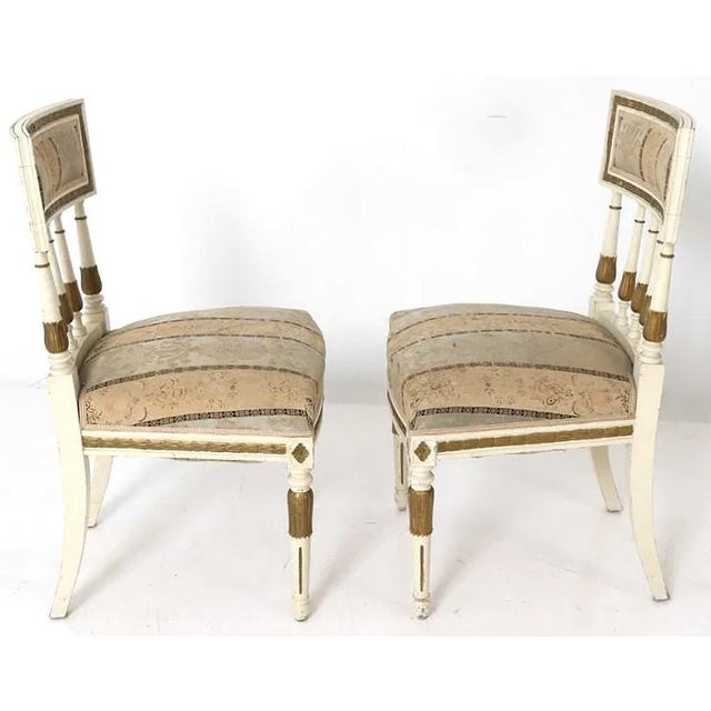Traditional 1940s Set 4 Swedish Vintage Dining Chairs For Sale - Image 3 of 12