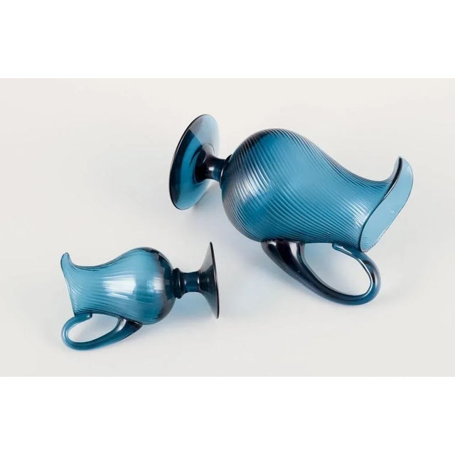 Glass Swedish Glass Jugs by Signe Persson-Melin, 1970s, Set of 2 For Sale - Image 7 of 8