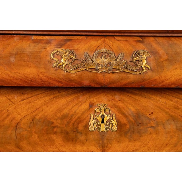 Antique French Empire Mahogany Marble Top Ormolu Commode Chest of Drawers 1810 For Sale - Image 17 of 17