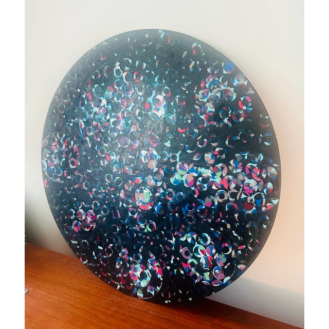 Mid-Century Modern 1980s Richard Bové Painting on XL Vinyl "Dance Il" Abstract Pop Art For Sale - Image 3 of 7