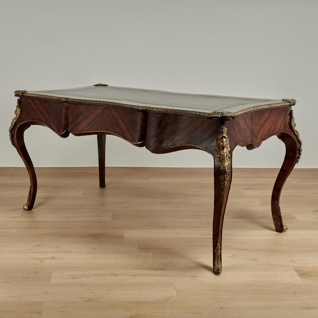 Antique French Louis XV Style Bureau Plat or Desk For Sale - Image 13 of 18