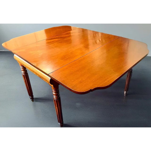 Early 19th Century 19th C. Early American Drop Leaf Table on Casters For Sale - Image 5 of 12