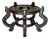 Large Vintage Chinese Carved Hardwood Display Stand / Pedestal With Ebony Finish 9.75" For Sale