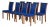 Mid 20th Century Set of 8 Danish Modern Skovby Teak Dining Chairs in Blue Upholstery For Sale