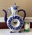 Vintage Gzhel Porcelain Donut Teapot – Blue & White – 14½” Tall For Sale - Image 4 of 11