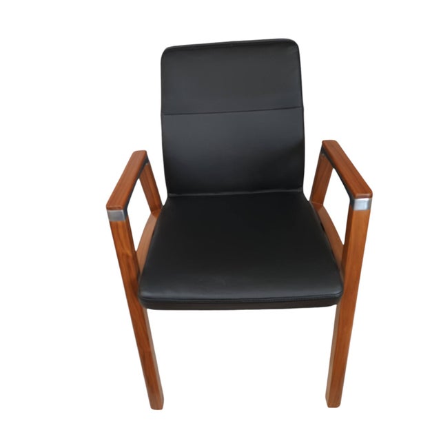 1990s Vintage Desk Chair in Leather by Sven Christiansen, 1990s For Sale - Image 5 of 10