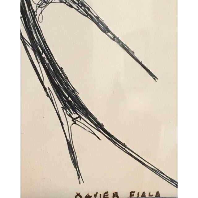 Xavier Albert Fiala, Fossile, Pen & Indian Ink on Paper, Framed For Sale - Image 3 of 8