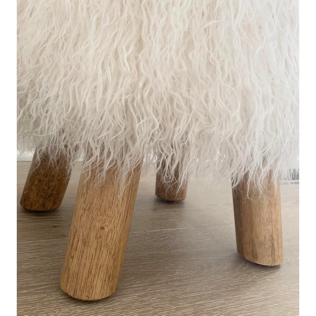 Pottery Barn Mongolian Faux Fur Stools A Pair Chairish