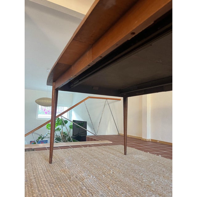 Brown Attributed to Broyhill Premier “Emphasis” Walnut Dining Table, Usa, Circa 1960s For Sale - Image 8 of 9