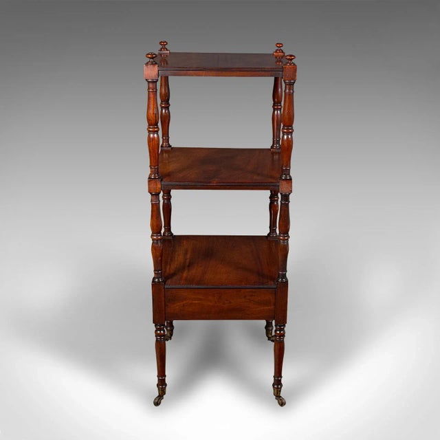 1800's English Antique 3 Tier Whatnot For Sale - Image 4 of 10