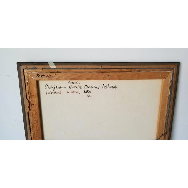 1960's Iris Cutler Oil Portrait Painting For Sale - Image 9 of 13