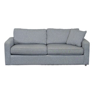 Room & Board 3-Seat Modern Gray Sofa With Pillow For Sale