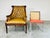 Louis XVI Style Tufted Golden Cognac Leather Lounge Chair by Old Hickory Tannery For Sale - Image 9 of 12