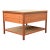 Paul McCobb Irwin Collection Mahogany, Brass, and Cane Leather Top Side Table or Nightstand, 1950s For Sale
