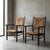 Spanish Walnut and Bulrush Rationalist Armchairs, 1960s For Sale - Image 4 of 11