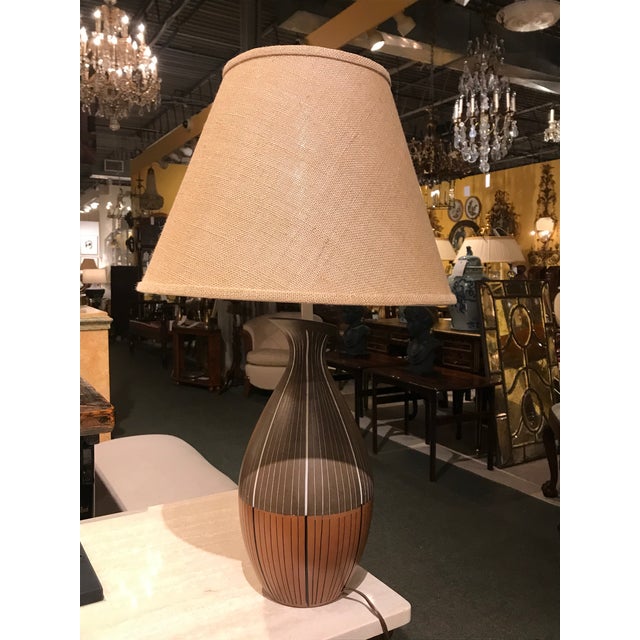Mid-Century Modern 1960's Italian Bitossi Ceramic Lamp Designed by Zaccagnini for Raymor For Sale - Image 3 of 11