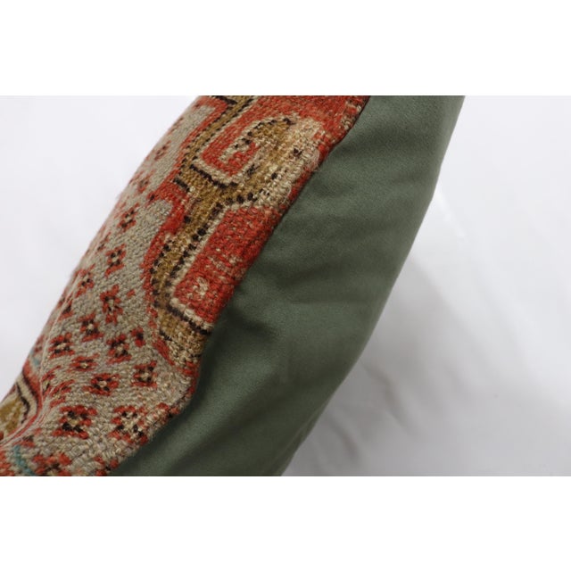 Antique Zabihi Collection Turkish Rug Pillow For Sale - Image 4 of 4