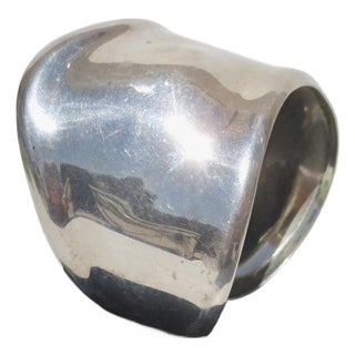 Sterling Silver Modernist Cuff For Sale