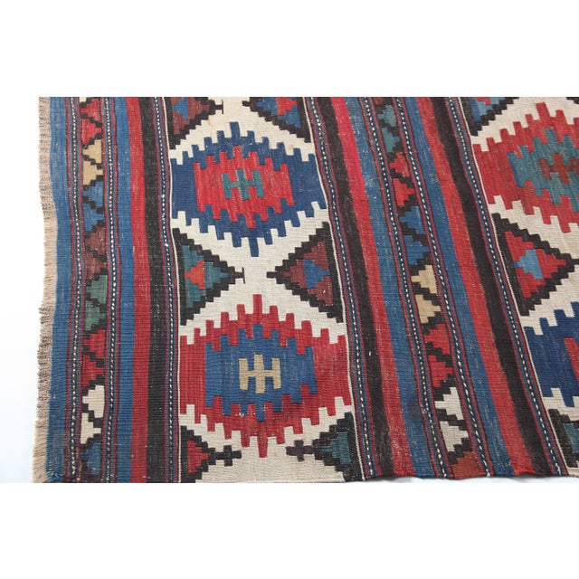 Antique Shirvan Kilim – Caucasian Flatweave, Late 19th Century -5' 11'' X 8' 11'' For Sale In Tampa - Image 6 of 14
