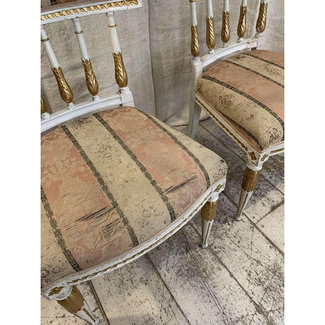 18th Century Swedish Gustavian Painted Side Chairs, Set of 2 For Sale - Image 15 of 18